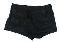 Čierne melírované bavlnené kraťasy zn. H&M