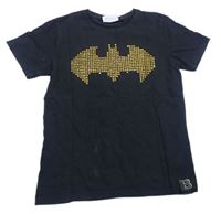 Čierne tričko s netopýrem z kamínků - Batman zn. Next
