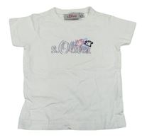 Biele tričko s logom S. Oliver