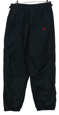 Pánske čierne vzorované šušťákové funkčné nohavice Nike vel. 31/33