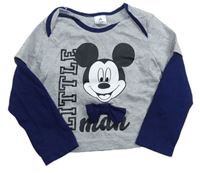 Sivo-tmavomodré tričko s Mickeym zn. Disney