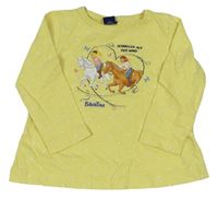 Žlté bodkovaná é tričko s Bibi a Tinou