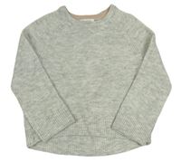 Sivý melírovaný sveter zn. H&M