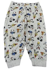 Sivé pyžamové nohavice s Mickeym a kamarády zn. Primark