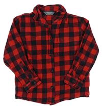 Červeno-čierna kockovaná košeľa Primark