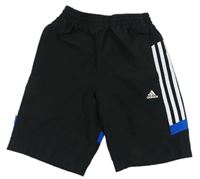 Čierno-cobaltovoě modré šušťákové športové kraťasy zn. Adidas