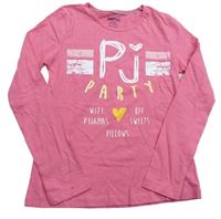 Ružové tričko s nápismi zn. Pepperts