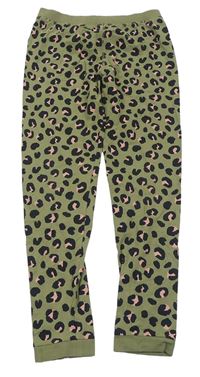 Khaki vzorované pyžamové nohavice M&S
