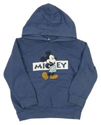 Modrá mikina s Mickey Mousem a kapucňou zn. Disney