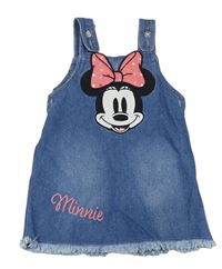 Modré rifľové šaty s Minnie Disney