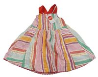 Farebné pruhované plátenné šaty Mothercare