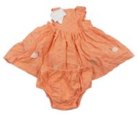 2set - Korálové madeirové šaty + nohavičky Mothercare