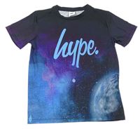 Antracitovo-fialové tričko Hype