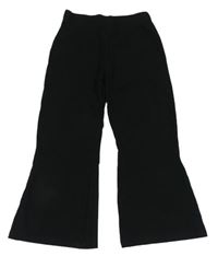 Čierne rebrované culottes nohavice F&F