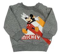 Sivá melírovaná mikina s Mickey zn. Primark