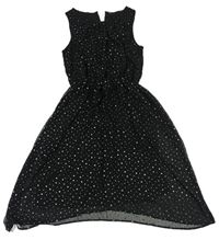 Čierne šifónové šaty s hviezdami zn. H&M