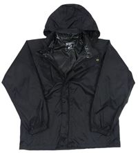 Čierna šušťáková bunda s kapucňou Warehouse
