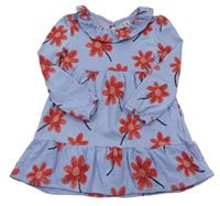 Modré kvetinové šaty TU
