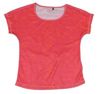Ružové vzorované športové tričko