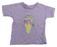 Fialové tričko so zmrzlinou Matalan