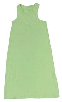 Svetlozelené rebrované šaty H&M