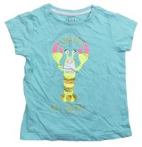 Svetlomodré tričko s rakom a nápismi zn. Pep&Co