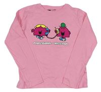Ružové tričko s Mr.Men a Little Miss