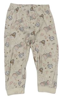 Béžové pyžamové nohavice s Disney postavami George