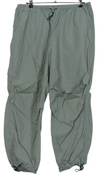 Pánske světlekhaki plátenné nohavice H&M