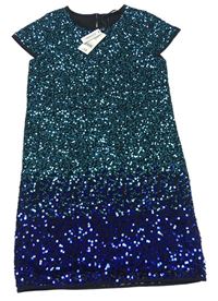 Modro-zafírové flitrové šaty George