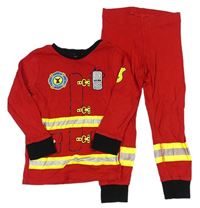 Červeno-černé pyžamo - hasič H&M