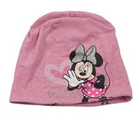 Ružová bavlnená čapica s Minnií Disney