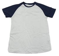 Bielo-tmavomodré tričko Primark