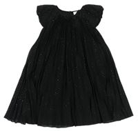 Čierne šifónové plisované šaty C&A