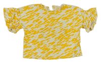 Světlebéžovo-žlté vzorované tričko zn. Next