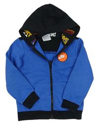 Modro-čierna prepínaci mikina s logom a kapucňou Nike