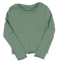 Zelené rebrované tričko Primark