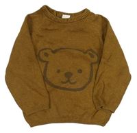 Béžový sveter s medvedíkom zn. H&M