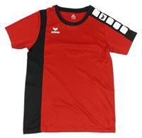 Červeno-čierne športové funkčné tričko s logom Erima