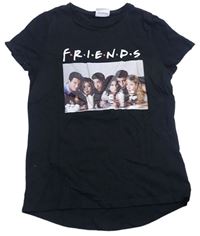 Čierne tričko s potiskem - Friends