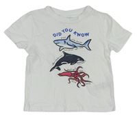 Biele tričko s rybičkami Primark