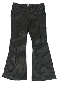 Čierne koženkové flare nohavice Matalan