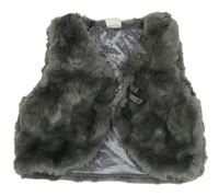 Sivá chlpatá zateplená vesta H&M