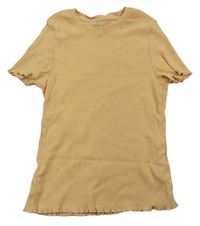 Marhuľové rebrované tričko Primark