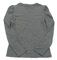 Sivé rebrované tričko s nařasenými rukávy F&F