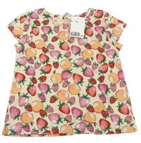 Béžové tričko s ovociem zn. H&M