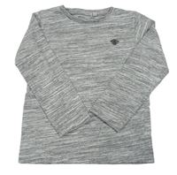 Sivo-bielo-čierne melírované tričko s opičkou Next