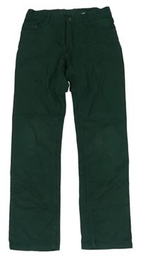Zelené plátenné nohavice s nápismi zn. Pepperts