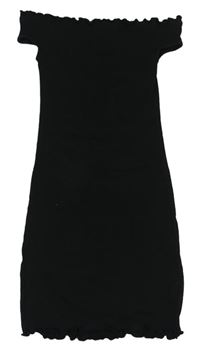 Čierne rebrované šaty Matalan