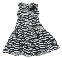 Čierno-biele vzorované šaty Nutmeg